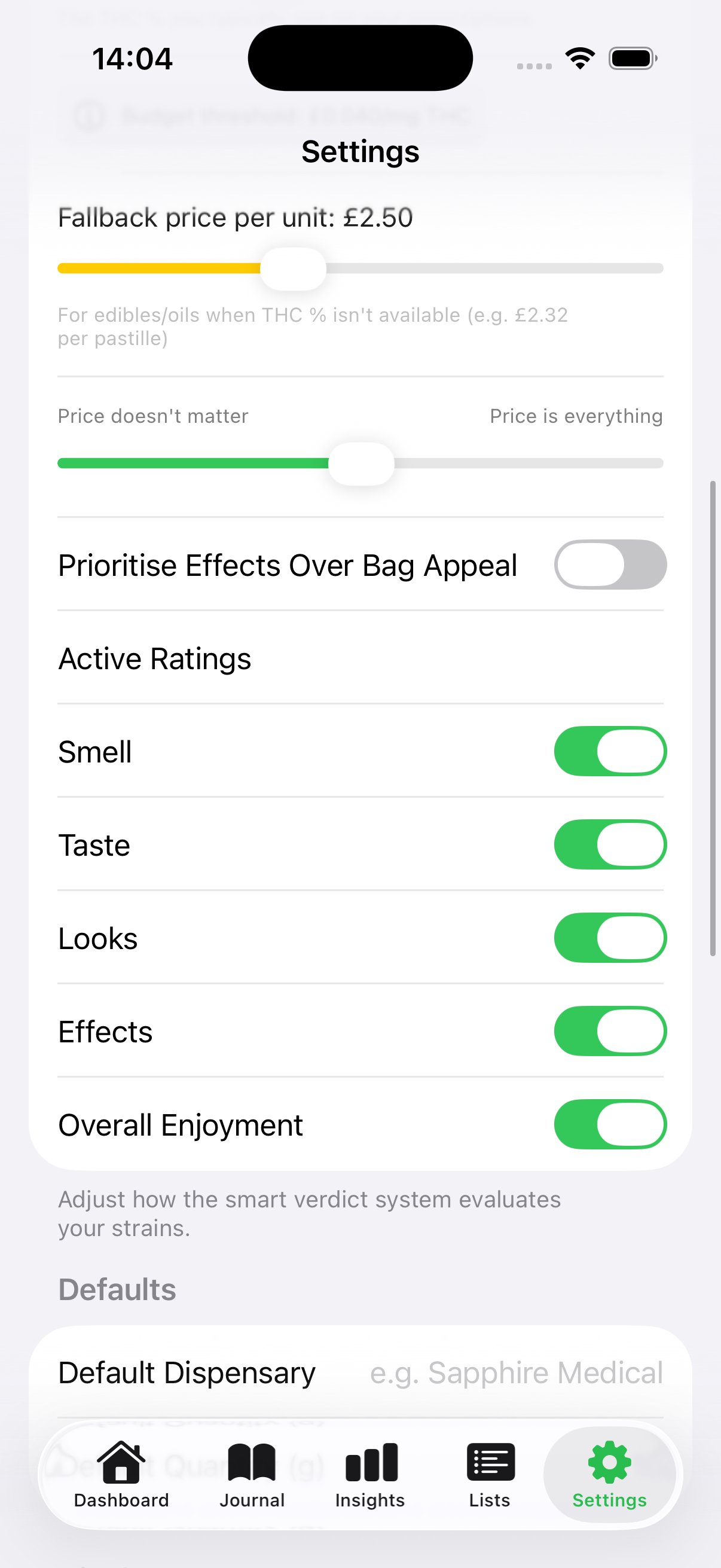 Active ratings and price sensitivity